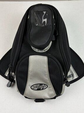 Joe Rocket Manta Magnetic Motorcycle Crotch Rocket Tank Bag in Black & Gray